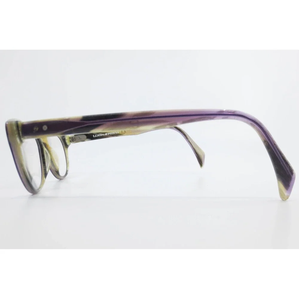 Alain Mikli ML1361 C001 Purple Olive Marbled Cat Eye Eyeglasses Frames 52-17-140